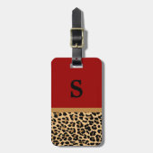 Monogram Bagagelabel met rode accessoires voor afd (Voorkant verticaal)