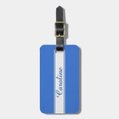 Monogram Bagagelabel - Naam tag, Cool Blue (Voorkant verticaal)