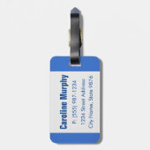Monogram Bagagelabel - Naam tag, Cool Blue (Achterkant verticaal)