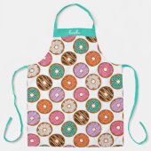 Monogram Baker Donut Pattern Schort (Voorkant)