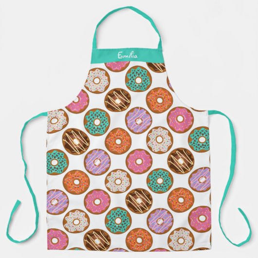 Monogram Baker Donut Pattern Schort (Voorkant)