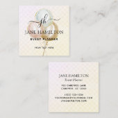 Monogram Balloons Event Planner Vierkante Visitekaartje (Voorkant / Achterkant)