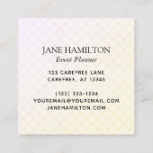 Monogram Balloons Event Planner Vierkante Visitekaartje (Achterkant)