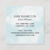 Monogram Balloons Event Planner Vierkante Visitekaartje (Achterkant)