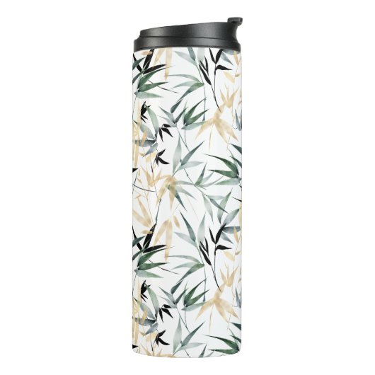 Monogram Bamboe Foliage Pattern Thermosbeker (Gedraaid links)