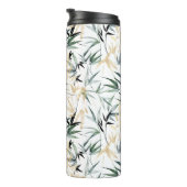 Monogram Bamboe Foliage Pattern Thermosbeker (Geroteerd rechts)