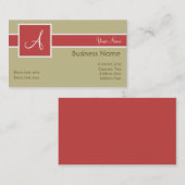 Monogram Band Zand en ZalmVisitekaartjes Visitekaartje (Voorkant / Achterkant)