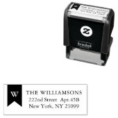 Monogram Banners Zelfinkend stempel (In situ)