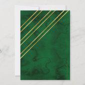 MONOGRAM BAR MITZVAH forrest green gold stripe Kaart (Achterkant)
