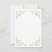 Monogram   Barok Huwelijk RSVP Kaart (Achterkant)