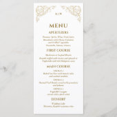  Monogram Barok Wedding Menu (Voorkant)