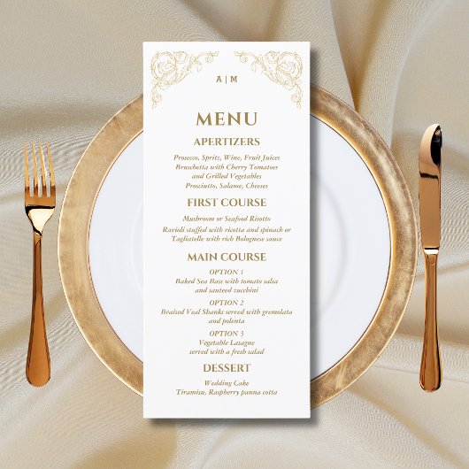  Monogram Barok Wedding Menu