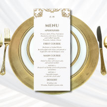 Monogram Barok Wedding Menu