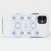Monogram.Barokelement. Case-Mate iPhone Case (Achterkant (horizontaal))