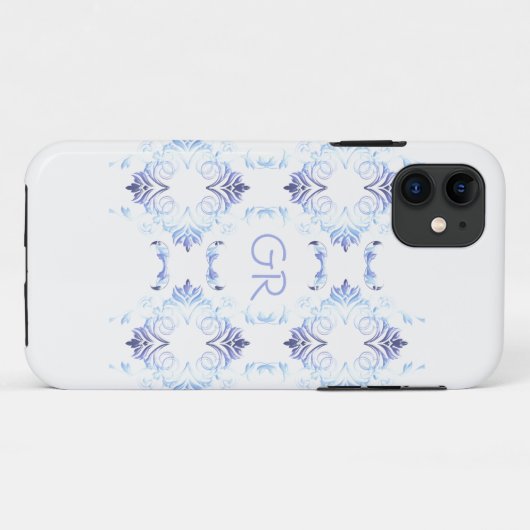 Monogram.Barokelement. Case-Mate iPhone Case (Achterkant (horizontaal))