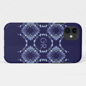 Monogram.Barokelement. Case-Mate iPhone Case (Achterkant (horizontaal))