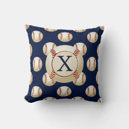 Monogram Baseball Balls Sportpatroon Kussen