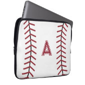 Monogram Baseball Laptop Hoesje Laptop Sleeve (Voorkant Rechts)