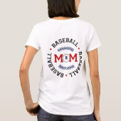 Monogram Baseball Moeder Gift T-shirt (Achterkant)