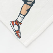 Monogram Baseball player Modern sport pattern Fleece Deken (Hoek)