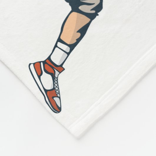 Monogram Baseball player Modern sport pattern Fleece Deken (Hoek)