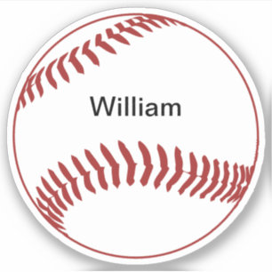 Monogram Baseball Vorm Sticker