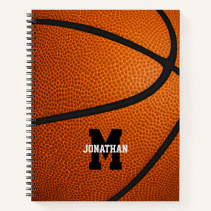 Monogram basketbal spiraal notitieboek