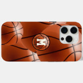 Monogram Basketball Case-Mate iPhone Case (Achterkant (horizontaal))