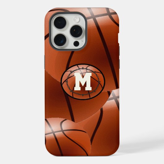 Monogram Basketball iPhone Hoesje (Achterkant)