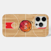 Monogram Basketball op basketbalwedstrijd Case-Mate iPhone Case (Achterkant (horizontaal))