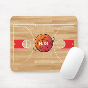 Monogram Basketball op basketbalwedstrijd Muismat