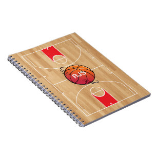 Monogram Basketball op basketbalwedstrijd Notitieboek