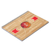 Monogram Basketball op basketbalwedstrijd Notitieboek (Linkerzijde)