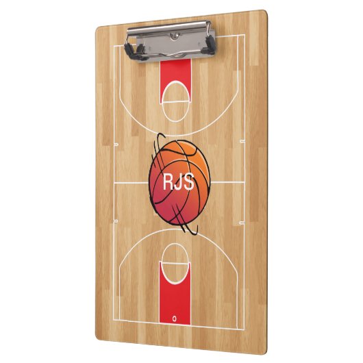 Monogram Basketball voor de Basketball Court Klembord (Links)
