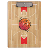 Monogram Basketball voor de Basketball Court Klembord (Voorkant)