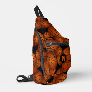 Monogram basketballen patroon sling bag