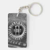 Monogram Bass Headstock in Charcoal Music Sleutelh Sleutelhanger (achterkant)