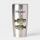 Monogram Bass Vist Cool Sports Largemouth Geïsoleerde Drinkbeker (Voorkant)