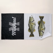 Monogram Bass Vist Cool Sports Largemouth Strandlaken (Voorkant)