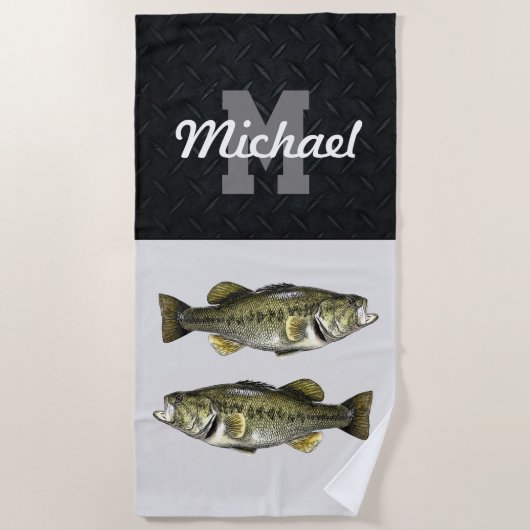 Monogram Bass Vist Cool Sports Largemouth Strandlaken (Voorkant)