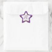Monogram Batik Paarse Star-Sticker Ster Sticker (Tas)