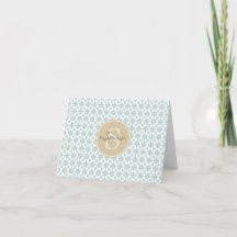 Monogram Batik Retro Notecards
