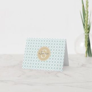 Monogram Batik Retro Notecards Notitiekaartje
