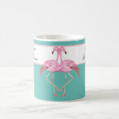 Monogram Beach House Blauwgroen Flamingos marinebl Koffiemok (Center)