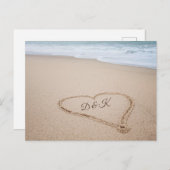 Monogram | Beach Love I Briefkaart (Voorkant / Achterkant)