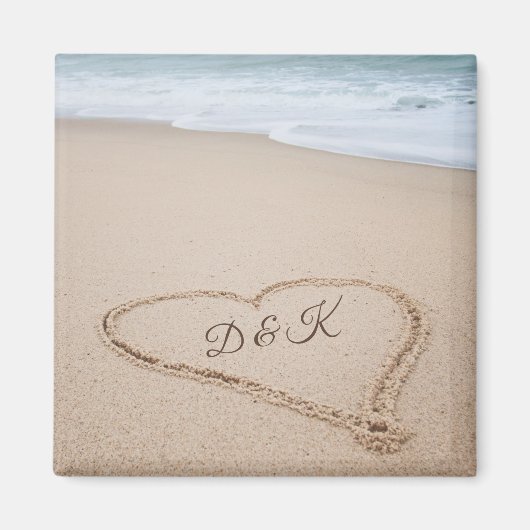 Monogram | Beach Love I Magneet (Voorkant)
