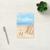 Monogram Beach Scene | Je past je aan Post-it® Notes (Kantoor)