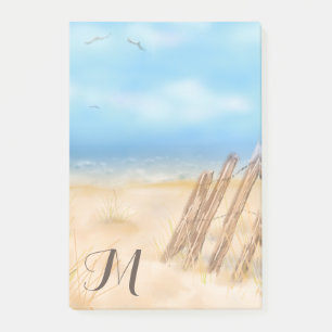 Monogram Beach Scene Je past je aan Post-it® Notes