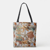 Monogram Beach Shell Starfish Pattern Canvas tas (Achterkant)