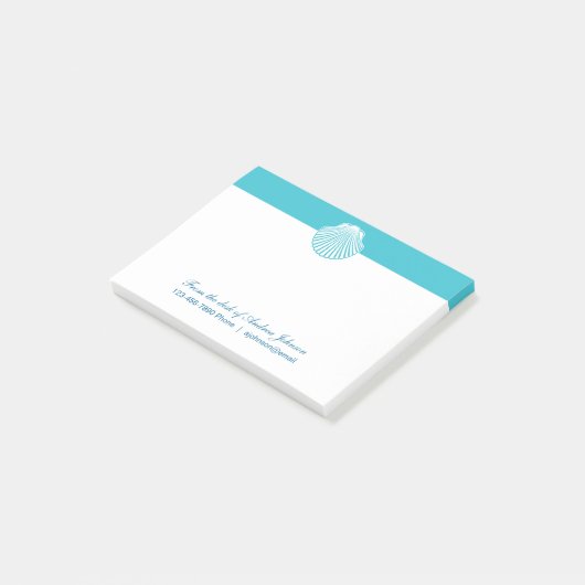 Monogram Beach Thema Post-it® Notes (Schuin)